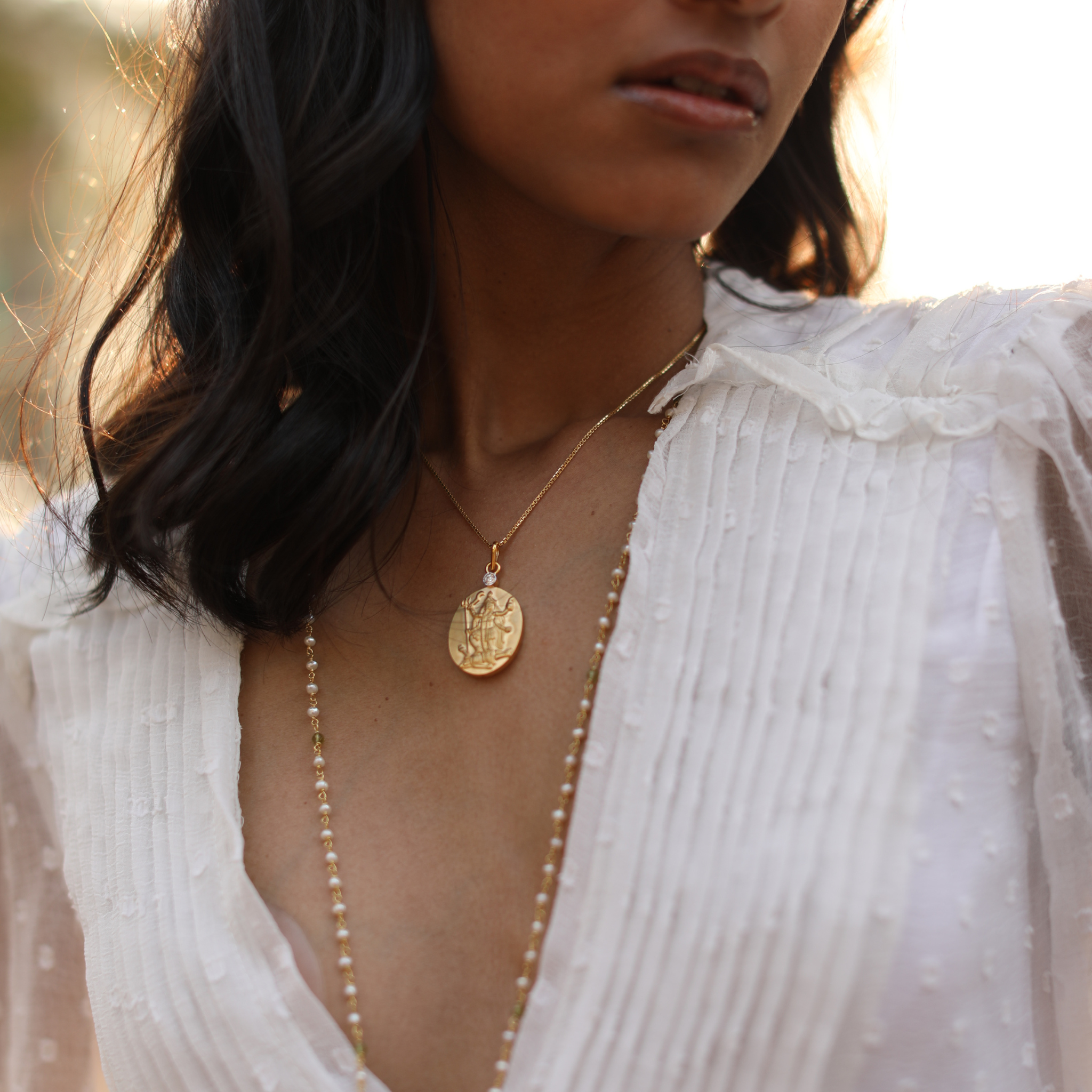 Kali Pendant Necklace 18kt Gold with Diamond