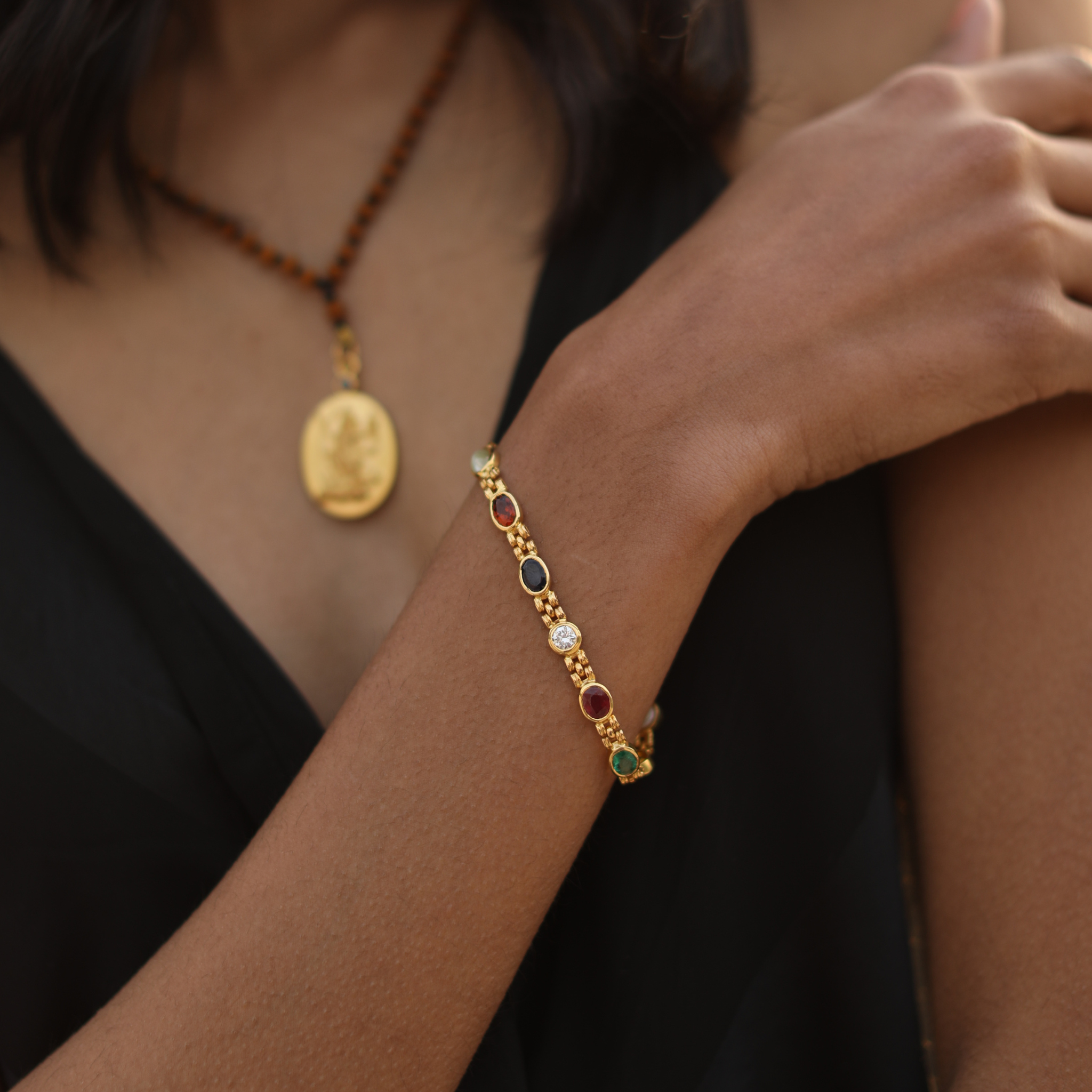 9 Planet Navratna Precious Gemstone Bracelet