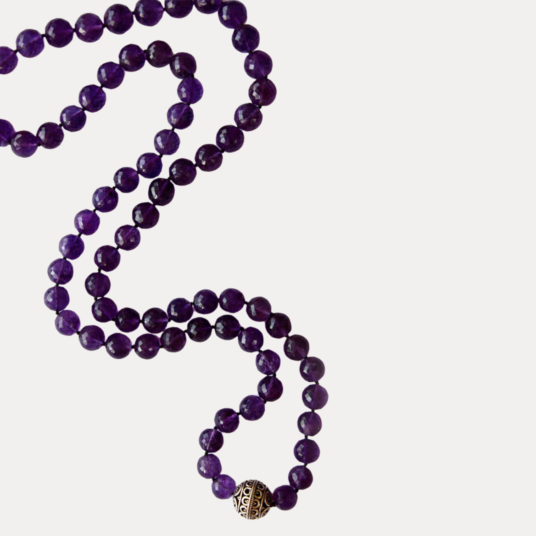 Devi Guru Bead Necklace- Amethyst