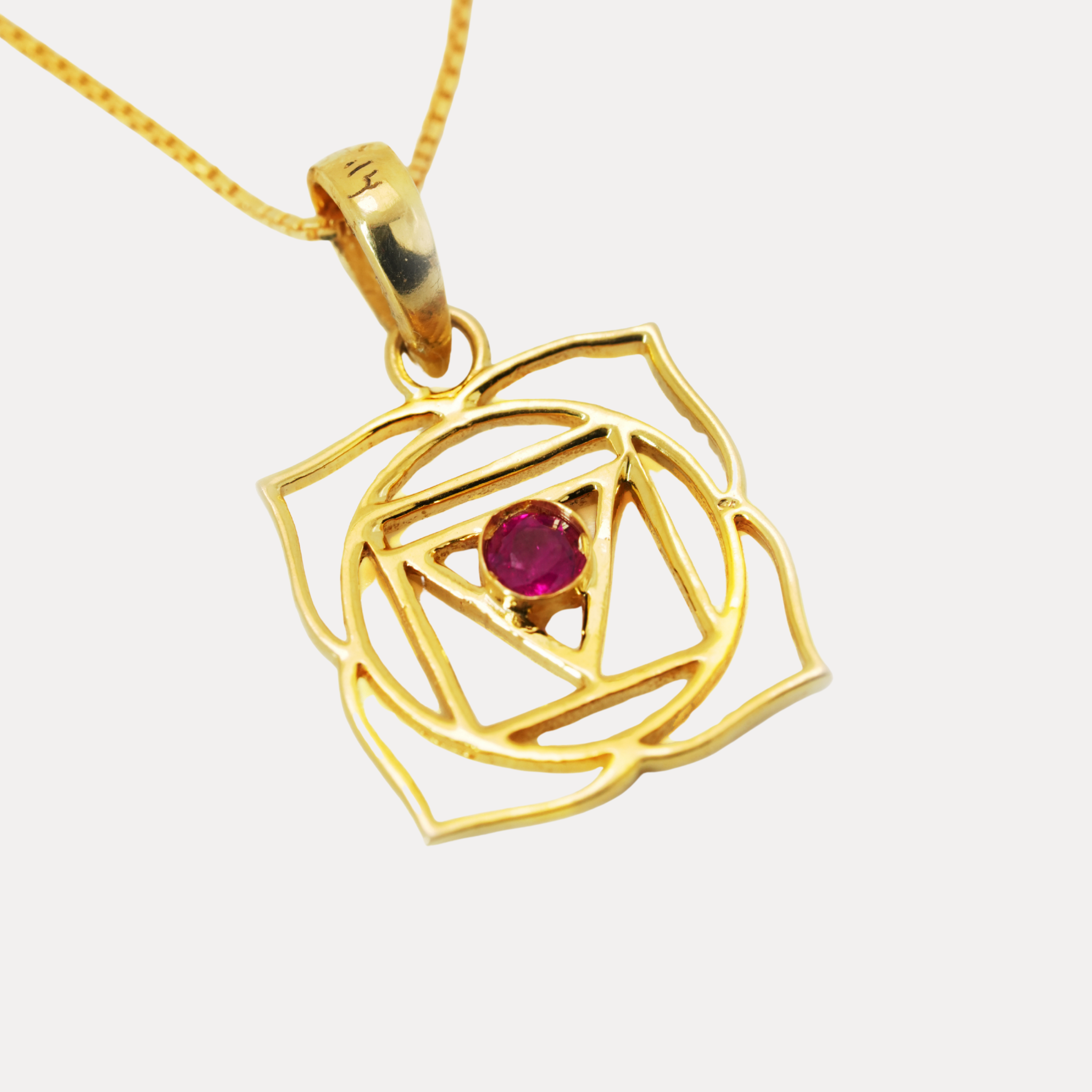 14kt gold Muladhara Chakra Pendant Necklace