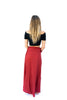 Sati Wrap Skirt- Red - The Sattva Collection
