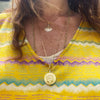 18KT Gold Lalita Devi Istha Devata Pendant Necklace with Diamond Mount - The Sattva Collection
