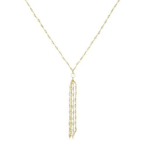 Crystal with Tassle Necklace - The Sattva Collection