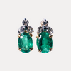 Emerald & Diamond Earrings with 18kt Gold