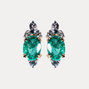 Emerald & Diamond Earrings with 18kt Gold