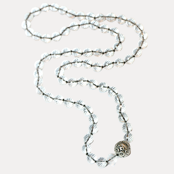 Devi Guru Bead Necklace- Crystal Quartz
