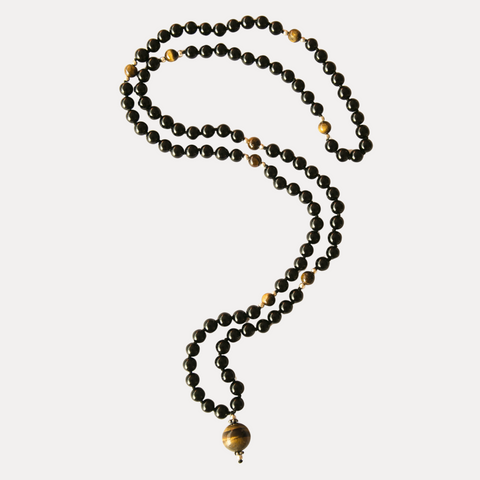 Black Onyx & Tiger Eye Mala