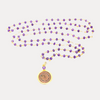 Amethyst and Crystal Sri Yantra Necklace bc