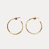 Goddess Hoop-  Hammered 14kt Gold