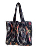 Velvet Tote- Black Abstract