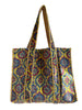 Velvet Tote- Yellow & Blue