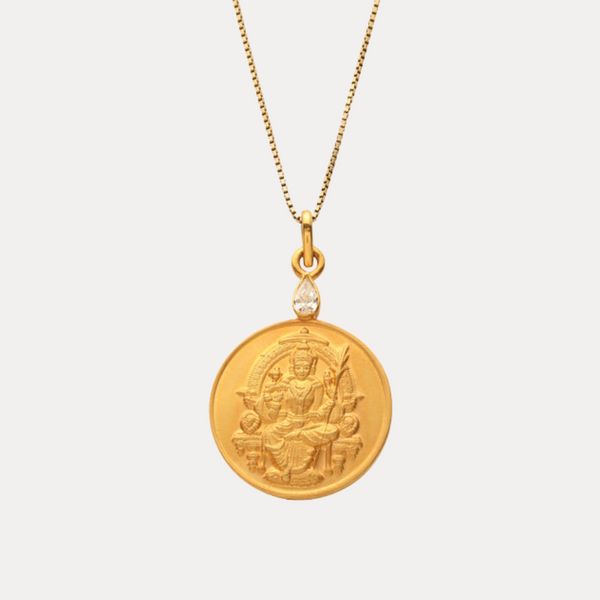 Lalita Devi Pendant Necklace 18kt Gold with Diamond Mount