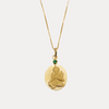 Green Tara Pendant Necklace 18kt Gold with Emerald