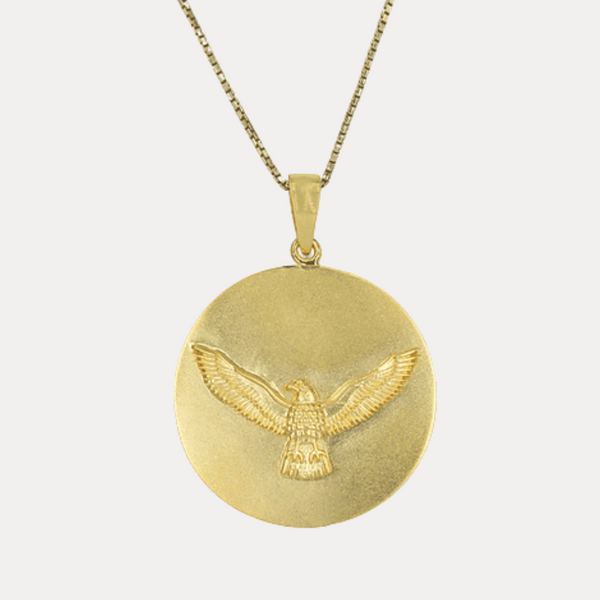 18kt Gold Garuda Pendant Necklace
