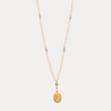Pearl with Blue Topaz Lakshmi Istha Devata Japa Mala
