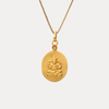 18 Kt Gold Ganesha Pendant with Yellow Sapphire Mount