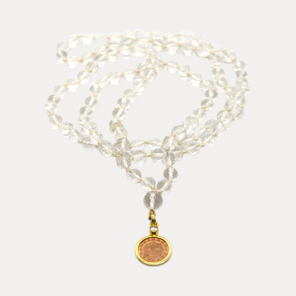 Crystal Quartz Sri Yantra Japa Mala