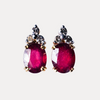 Ruby & Diamond Earrings with 18kt Gold