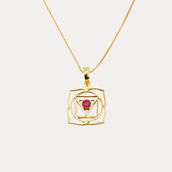14kt gold Muladhara Chakra Pendant Necklace