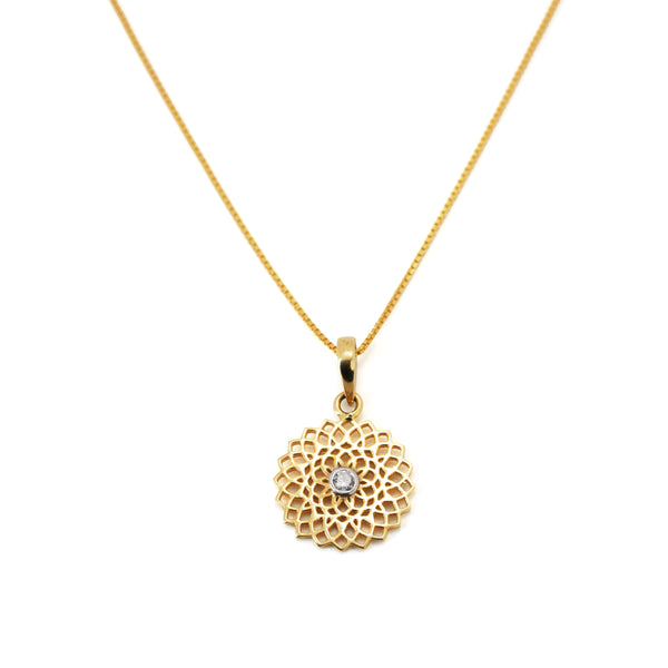 14kt Gold Sahasrara Chakra Pendant Necklace