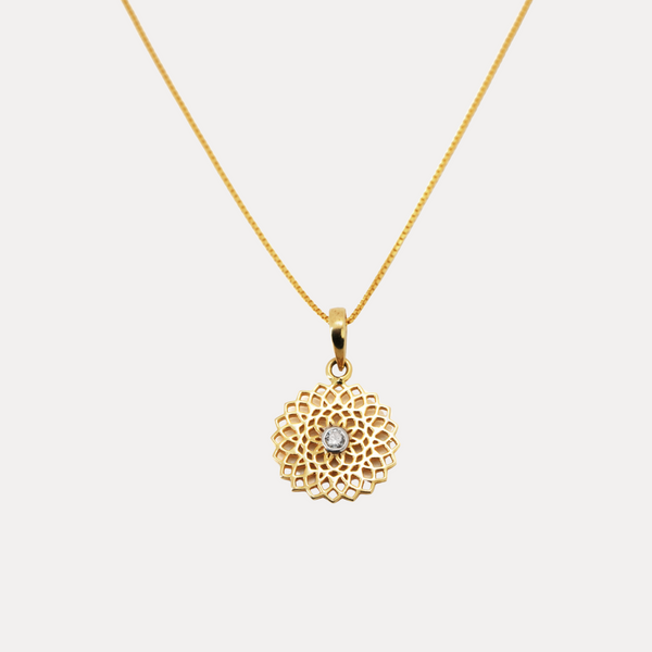 14kt Gold Sahasrara Chakra Pendant Necklace