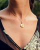 Copper and Ruby with 14Kt Gold Sri Yantra Pendant Necklace
