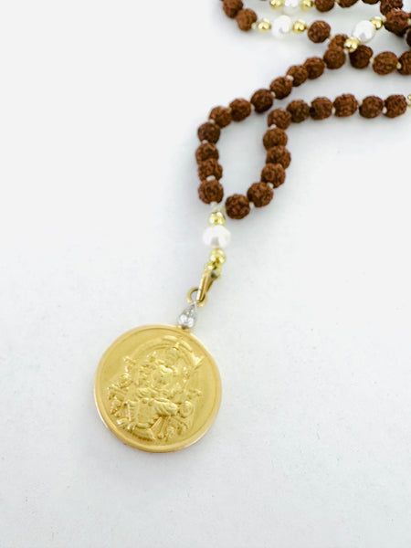 Indonesian Rudraksha Istha Devata Mala - Sri Lalita Devi