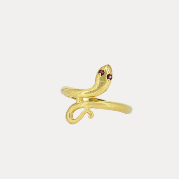 Kundalini Shakti Ring with Ruby Eyes