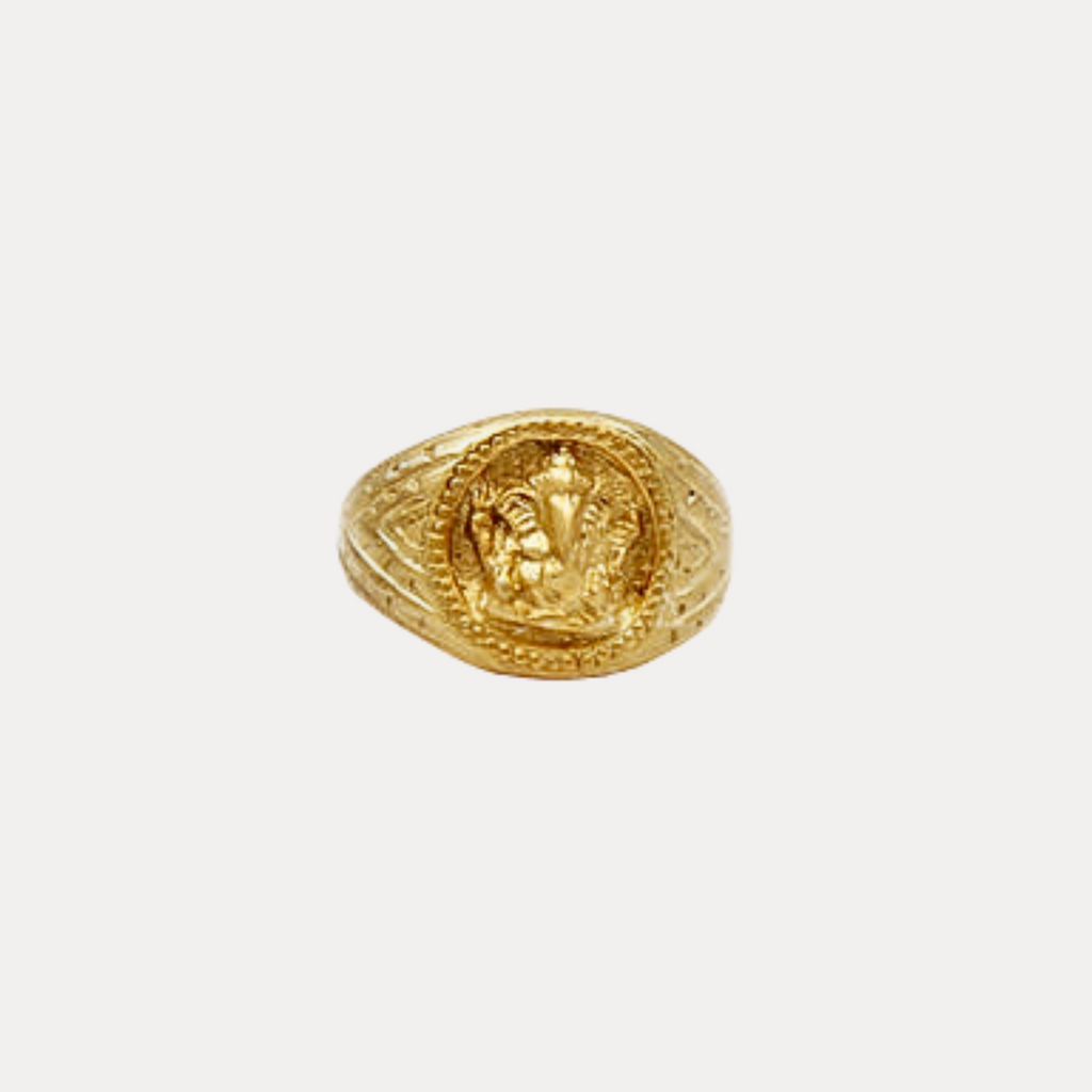 Ganesha Ring Gold Plated