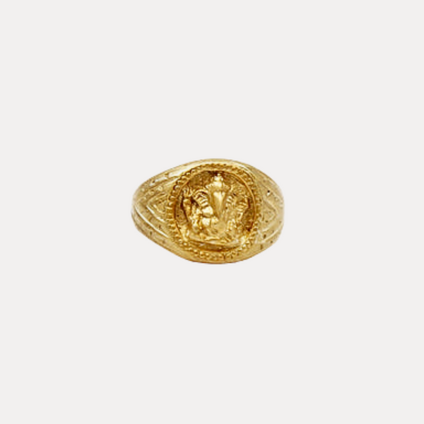 Ganesha Ring Gold Plated