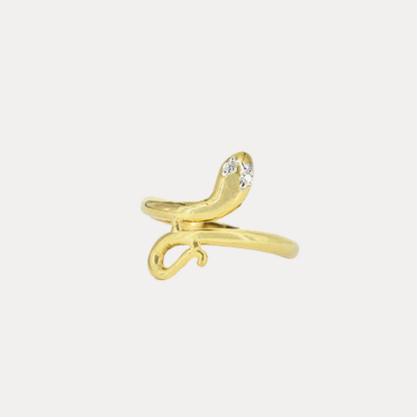 Kundalini Shakti Ring with Diamond Eyes