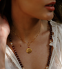 Ruby & 14kt Gold Sri Yantra Pendant Necklace