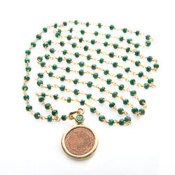 Emerald Sri Yantra Pendant Necklace - The Sattva Collection