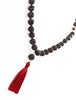 Lavastone Mala with Ruby counter beads - The Sattva Collection