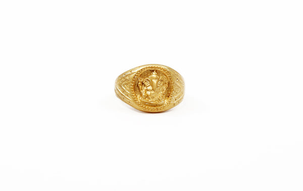 Ganesha Ring Gold Plated - The Sattva Collection