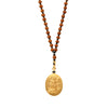 108 Rudraksha with Black Tourmaline 18kt Gold Ma Kali Istha Devata Necklace