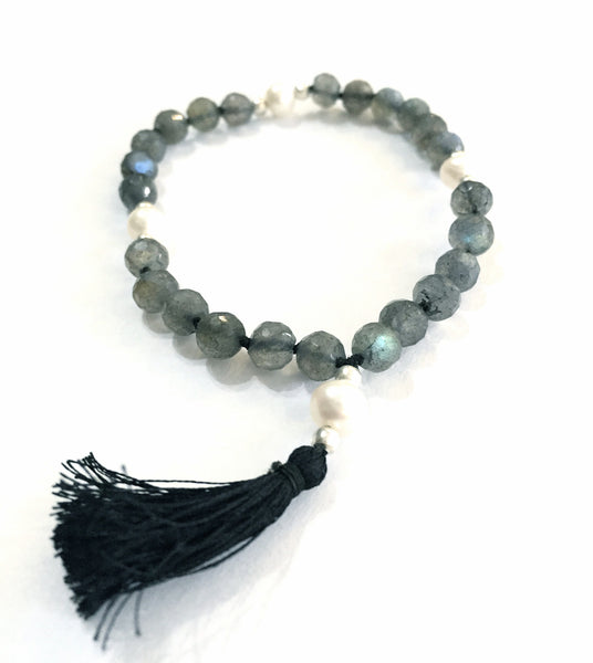 Labradorite & Pearl Quartermala - The Sattva Collection