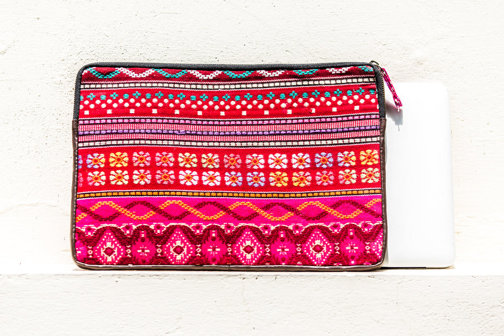 Shakti Laptop Sleeve- Pink - The Sattva Collection