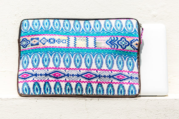 Shakti Laptop Sleeve- Blue - The Sattva Collection