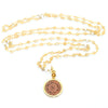 Citrine and Pearl Sri Yantra Necklace - The Sattva Collection