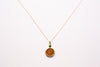 Copper with 14kt Gold Emerald Mount Sri Yantra 18" Pendant Necklace - The Sattva Collection