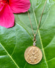 18KT Gold Lalita Devi Istha Devata Pendant Necklace with Diamond Mount - The Sattva Collection