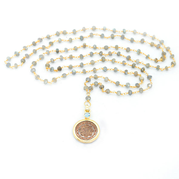 Sri Yantra Necklace Labradorite - The Sattva Collection