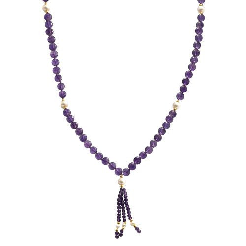 Amethyst and Pearl Mala - The Sattva Collection
