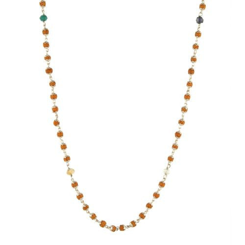 Nine Planets Rudrani with Silver Caps Necklace - The Sattva Collection
