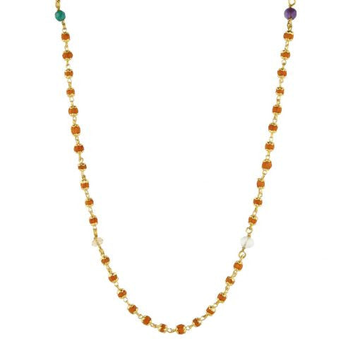 Nine Planets Rudrani Gold Plate Necklace - The Sattva Collection