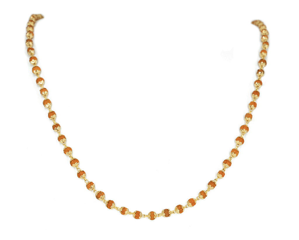 108 Rudrani Seed with 18kt gold necklace - The Sattva Collection